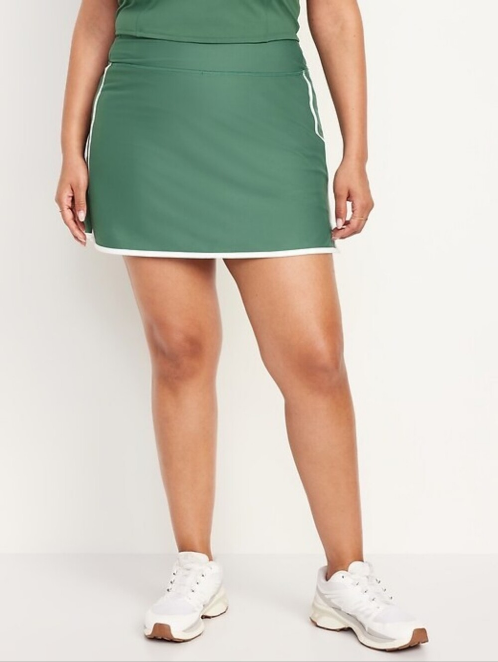 NWT, Old Navy, Green Athletic Skort with White Trim, Size L - Picture 3 of 8
